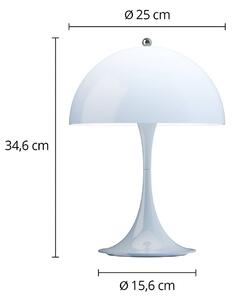 Louis Poulsen Akumulátorová lampa Panthella PORTABLE 250 svetlo modrá IP44, Modrá, Obývacia izba / jedáleň, Plast, Moderný, Stolová lampa