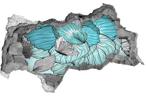 Nálepka 3D diera na stenu Kvetinový vzor nd-b-117259293