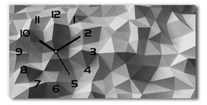 Vodorovné Sklenené hodiny na stenu Abstrakcie trojuholníky