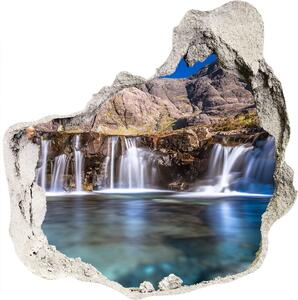 Nálepka 3D diera Vodopád v horách nd-p-68426469