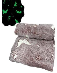 Sendia Textil Deka Svietiaca Motýľ ružový Rozmer deka-prehoz: 150x200 cm