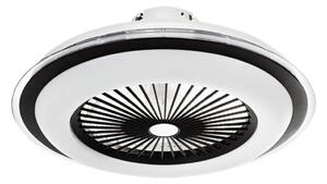 LED Stmievateľné stropné svietidlo s ventilátorom ZONDA LED/48W/230V čierna + DO