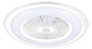 LED Stmievateľné stropné svietidlo s ventilátorom ZONDA LED/48W/230V biela + DO