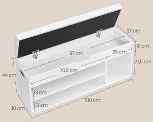Botník so sedením a úložným priestorom LHS130W14