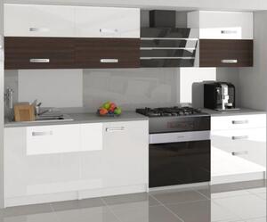 Moderná kuchynská zostava Infinity Primera v kombinácii gaštan a bielej farbe