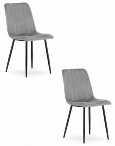 Set 2 kresiel LAVA - svetlosivý zamat
