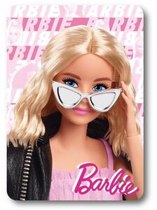 DETSKÁ FLEECOVÁ DEKA BARBIE 100X140 CM VZOROVANÁ