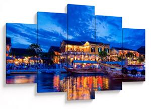 Obraz nočného mesta Hoi An, Vietnam (150x105 cm)