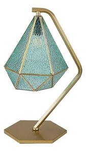 Rabalux 74200 vintage stolná lampa Norah, zlato/modrá