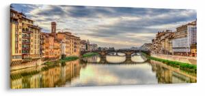 Obraz - Most cez rieku (120x50 cm)