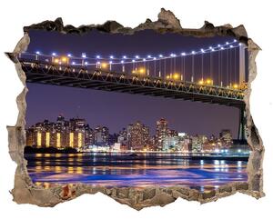 Fototapeta díra na zeď 3D Bridge v new yorku nd-k-88613776