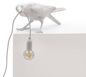Stolová LED lampa Bird Lamp, hrajúca, biela