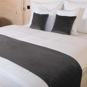 Biante Zamatový prehoz/behúň na posteľ Velvet Prémium SVP-017 Tmavo sivý 60x200 cm