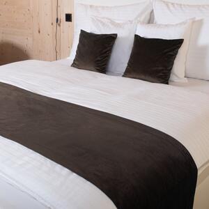 Biante Zamatový prehoz/behúň na posteľ Velvet Prémium SVP-016 Tmavo hnedý 50x260 cm