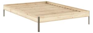 Dvojlôžková posteľ z borovicového dreva bez čela s roštom 180x200 cm v prírodnej farbe Core – Karup Design