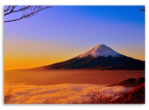 Obraz na plátne Hora Fudži zaliata slnečným svetlom Rozmery: 60 x 40 cm