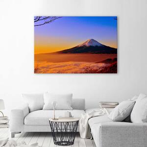 Obraz na plátne Hora Fudži zaliata slnečným svetlom Rozmery: 60 x 40 cm