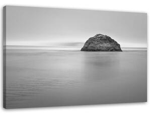 Obraz na plátne Skala v mori za súmraku Rozmery: 60 x 40 cm