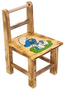 Bestent Detská drevená stolička Šmolko