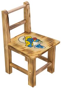 Bestent Detská drevená stolička Šmoulinka