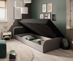 Moderná posteľ Pavel 80x190, tmavo hnedá Savana, pravá