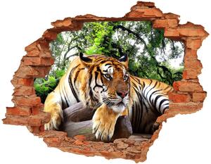 Diera 3D fototapeta na stenu Tiger na skale nd-c-61968911