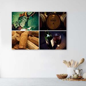 Obraz na plátne Víno a hrozno Rozmery: 60 x 40 cm