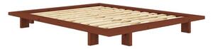 Dvojlôžková posteľ z borovicového dreva bez čela s roštom 140x200 cm v terakotovej farbe Japan – Karup Design