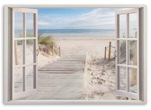 Obraz na plátne Okno cesta na pláž Rozmery: 60 x 40 cm