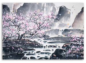 Obraz na plátne Japonský akvarel Rozmery: 60 x 40 cm