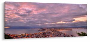 Obraz - Súmrak nad mestom (120x50 cm)