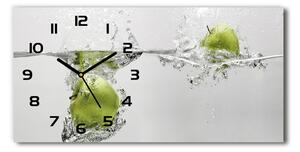 Vodorovné Sklenené hodiny na stenu Jablko pod vodou