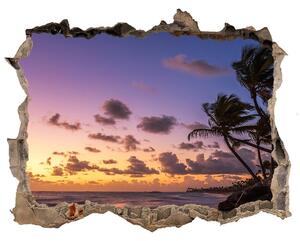 Nálepka fototapeta 3D výhled Západ slnka na pláži