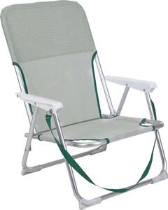 PROGARDEN Kempingová stolička skladacia PROGARDEN biela / zelená KO-X44000360