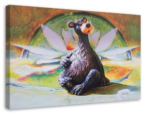 Gario Obraz Hnedý medveď figúrka Veľkosť: 100 x 70 cm, Prevedenie: Obraz na plátne