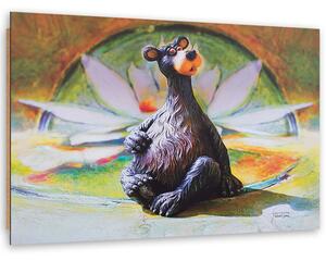 Gario Obraz Hnedý medveď figúrka Veľkosť: 100 x 70 cm, Prevedenie: Panelový obraz