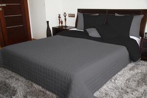 Prehoz na posteľ so silikónovým rúnom sivo čierny 75 x 220 cm