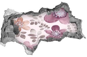 Nálepka 3D diera na stenu Kvetinový vzor nd-b-96477378
