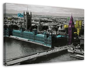Obraz na plátne Londýn - Big Ben a budova parlamentu Rozmery: 60 x 40 cm