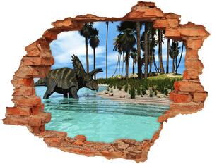 Diera 3D v stene nálepka Dinosaury nd-c-33738049