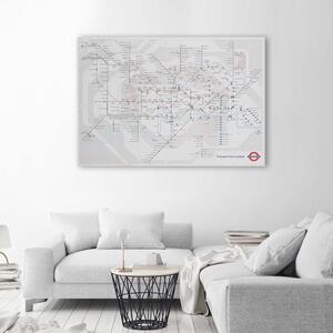Obraz na plátne Londýnske metro - plán liniek metra Rozmery: 60 x 40 cm