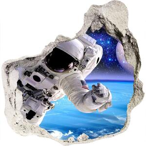 Díra 3D ve zdi nálepka Astronaut nd-p-83411618