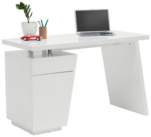 PÍSACÍ STÔL, biela, chrómová, 120/55/76 cm Hom`in - Kancelárske stoly