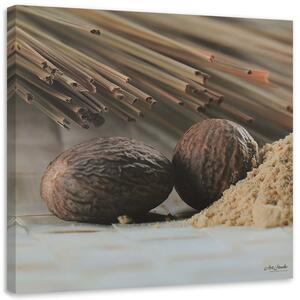 Gario Obraz Dva hnedé orechy Veľkosť: 30 x 30 cm, Prevedenie: Obraz na plátne