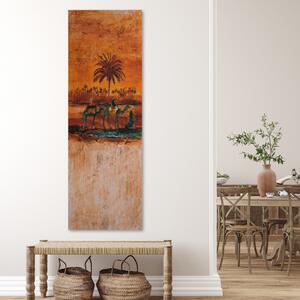 Obraz na plátne Dve ťavy v púšti Rozmery: 30 x 90 cm