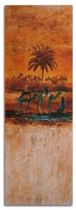Obraz na plátne Dve ťavy v púšti Rozmery: 30 x 90 cm