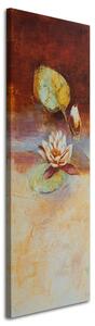 Obraz na plátne Vodná ľalia kvet ako ručne maľované Rozmery: 30 x 90 cm