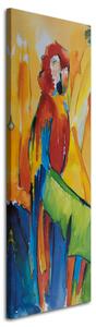 Obraz na plátne Papagáj na banánovom liste Rozmery: 30 x 90 cm