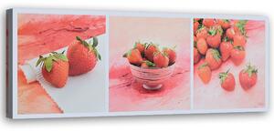 Obraz na plátne Červené jahody Rozmery: 90 x 30 cm