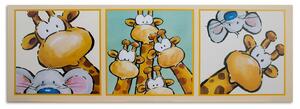 Obraz Žirafa a myš Rozmery: 150 x 50 cm, Prevedenie: Obraz na plátne